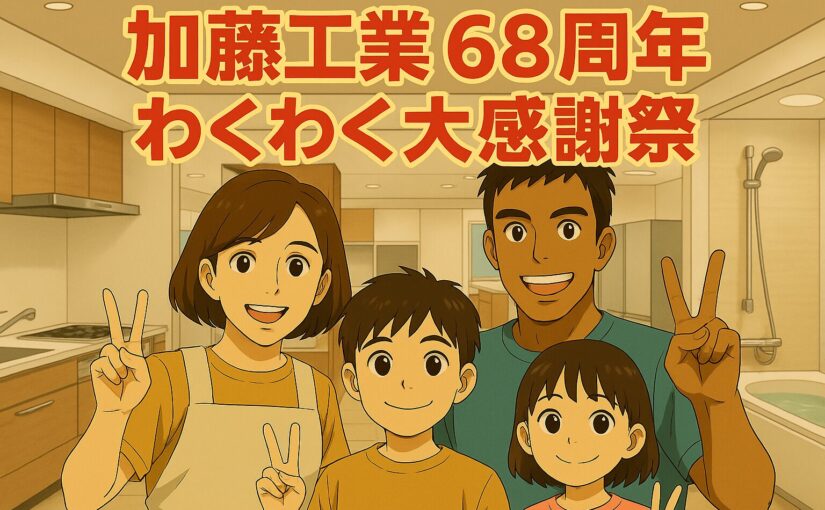 加藤工業株式会社創業68周年　わが家のマイスター5周年　お客様わくわく大感謝祭