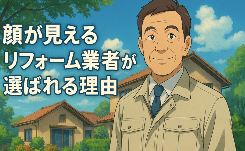 顔が見えるリフォーム業者が選ばれる理由