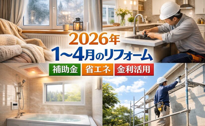 2026年1〜4月のリフォーム完全ガイドみらいエコ住宅2026／給湯省エネ2026／先進窓リノベ2026の“使いどころ”と、円安・金利環境の中での賢い資金計画まで。