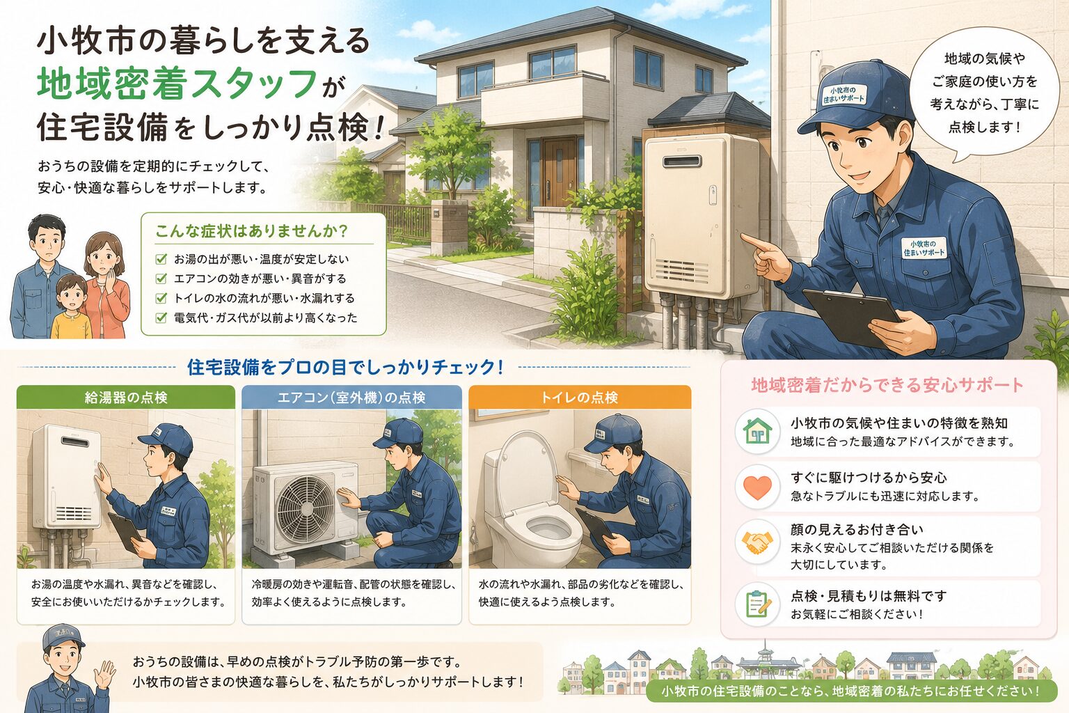 住宅設備の故障で困る家族