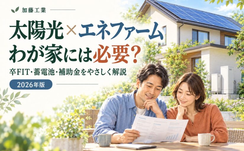 太陽光にエネファームは必要？卒FIT・蓄電池・補助金を解説【2026年・小牧市】